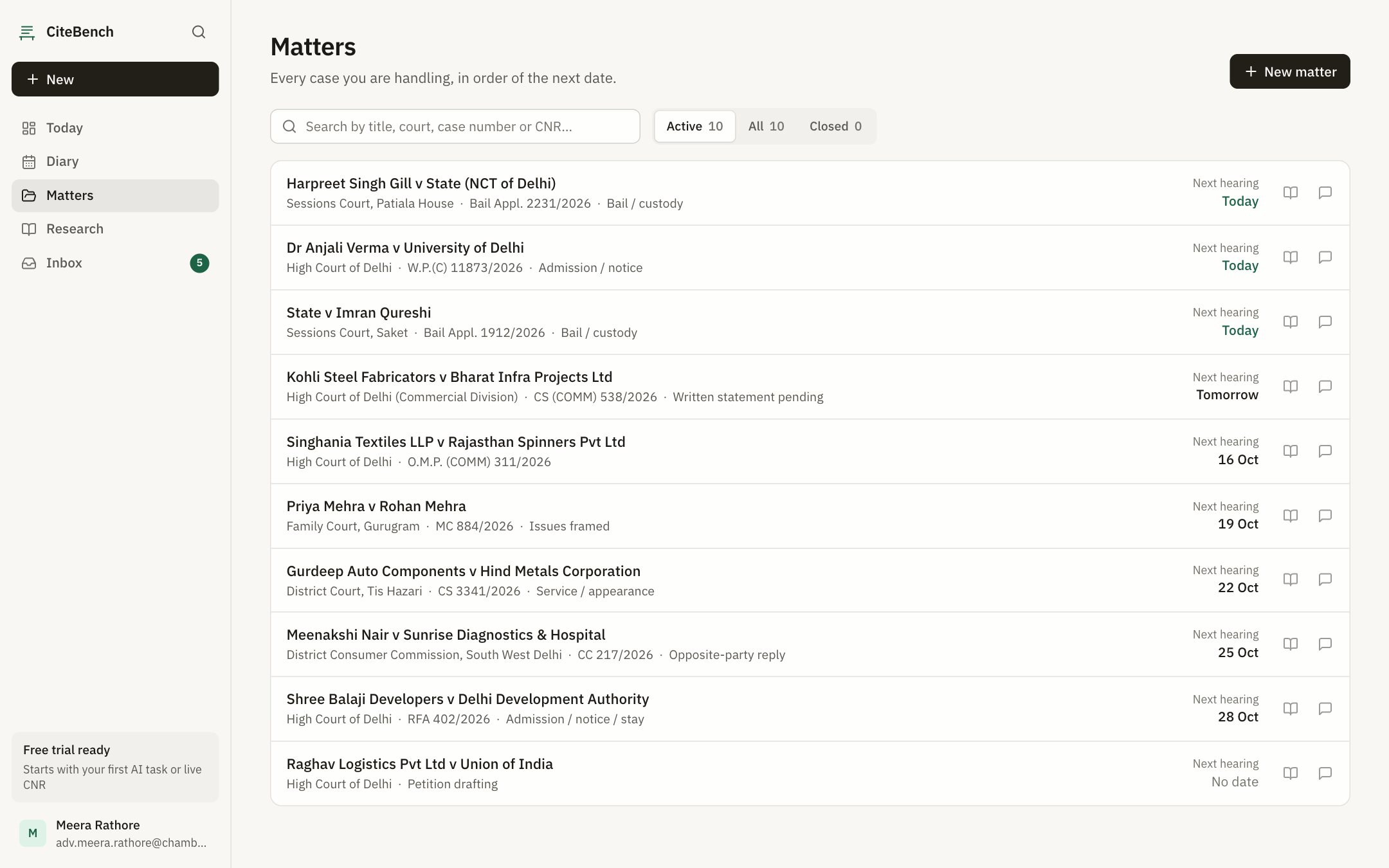 CiteBench chamber: Every active matter